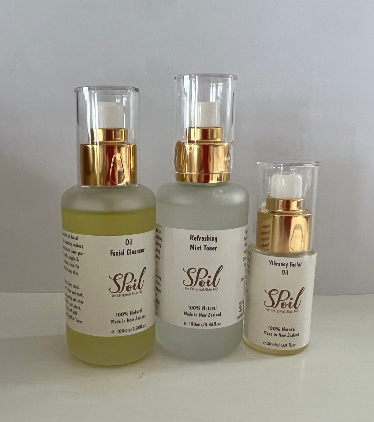 SPoil Cleansing Trio for dry/mature skin - Oil Cleanser, Toner & Vibrancy Facial oil